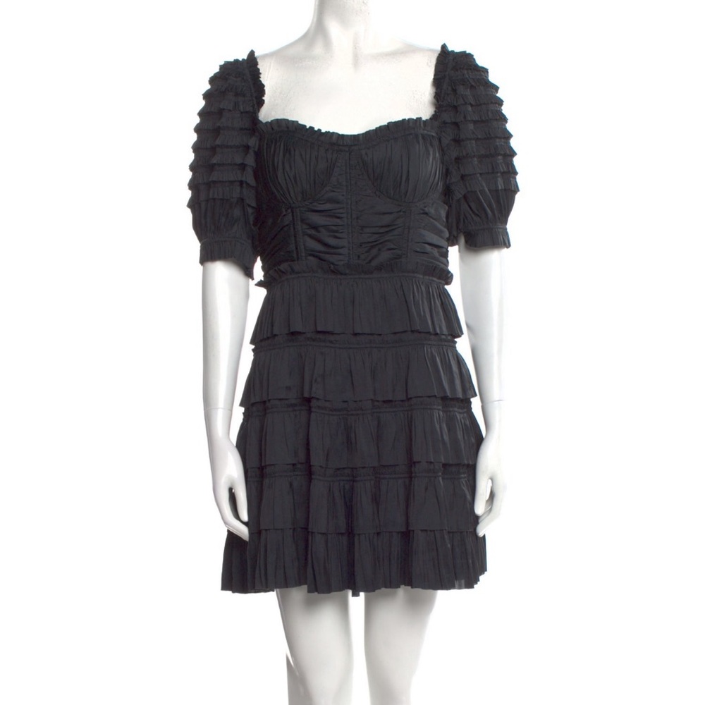 Ulla Johnson square neckline puff sleeve mini dress